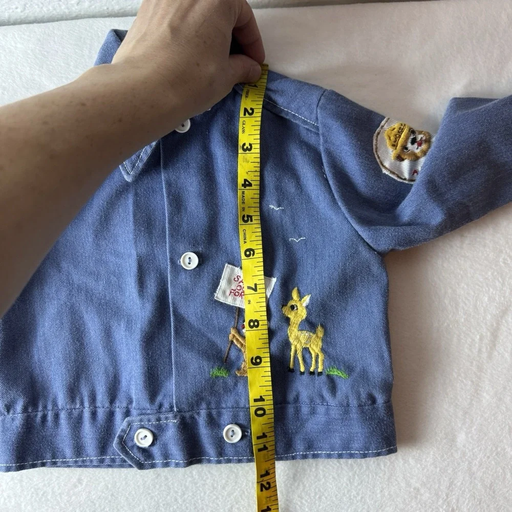 Vintage Baby Smokey The Bear Jacket 60 70s Denim Shirt Save Our Forests *no Size